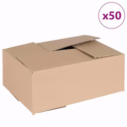 vidaXL Scatola Pieghevole 50 pcs Marrone 25 x 17.5 x 10 cm Cartone - Vista aggiuntiva 2