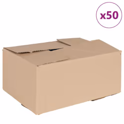 vidaXL Scatola Pieghevole 50 pcs Marrone 30 x 21.5 x 14 cm Cartone - Vista aggiuntiva 2