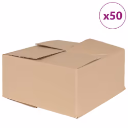 vidaXL Scatola Pieghevole 50 pcs Marrone 30 x 30 x 15 cm Cartone - Vista aggiuntiva 2