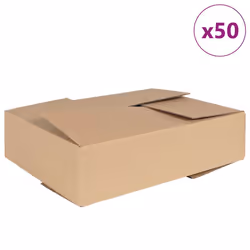vidaXL Scatola Pieghevole 50 pcs Marrone 40 x 30 x 10 cm Cartone - Vista aggiuntiva 2