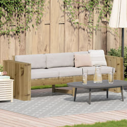 Divano da giardino 3 posti 185.5x60x62 cm in legno di pino impregnato - Vidaxl