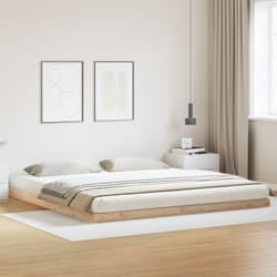 Struttura letto a terra Bianco 180x210 cm Legno massello di pino Vidaxl