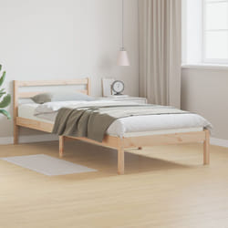 Struttura letto con testiera 80x220 cm in legno massello di pino Vidaxl
