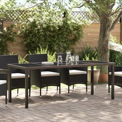 Vidaxl - Tavolo da Giardino Nero 200x80x73 cm in Vetro Temperato