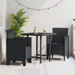 Sedie da Giardino 2 pcs Antracite Poli Rattan Vidaxl