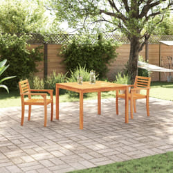 Set da Pranzo da Giardino in 3 Pezzi in Legno Massello di Acacia Vidaxl