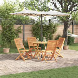 Vidaxl - Set da Pranzo Giardino 5 Pezzi in Legno Massello di Acacia