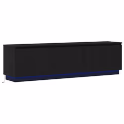 vidaXL Mobile TV con LED Rovere nero 180 x 38 x 49 cm - Vista aggiuntiva 2