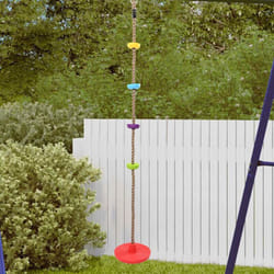 Corda da Arrampicata per Bambini con Sella a Disco e Piattaforme 200 cm Vidaxl
