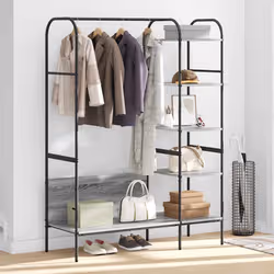 VidaXL 868448 organizzatore per conservazione da appendere Legno Grigio - Vista aggiuntiva 4