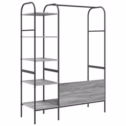 VidaXL 868448 organizzatore per conservazione da appendere Legno Grigio - Vista aggiuntiva 7