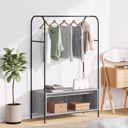 VidaXL 868454 organizzatore per conservazione da appendere Legno Grigio - Vista aggiuntiva 2