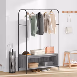 VidaXL 868454 organizzatore per conservazione da appendere Legno Grigio - Vista aggiuntiva 4