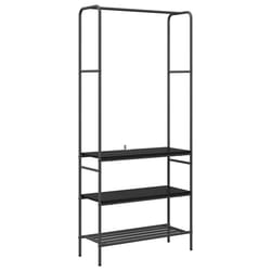 VidaXL 868463 organizzatore per conservazione da appendere Legno Nero