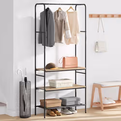 VidaXL 868464 organizzatore per conservazione da appendere Legno Marrone - Vista aggiuntiva 4