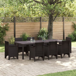 Tavolo da Giardino Vidaxl Marrone 250x100x73 cm Poly Rattan, Tavolo da Giardino Vidaxl Marrone 100x100x73 cm Poly Rattan, Tavolo da Giardino Vidaxl