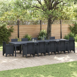 Tavolo da Giardino Vidaxl Antracite 400x100x73 cm Poly Rattan, Tavolo da Giardino Vidaxl Antracite 250x100x73 cm Poly Rattan, Tavolo da Giardino