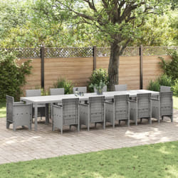 Tavolo da Giardino Vidaxl Grigio Chiaro 400x100x73 cm Polyrattan, Tavolo da Giardino Vidaxl Grigio Chiaro 250x100x73 cm Polyrattan, Tavolo da
