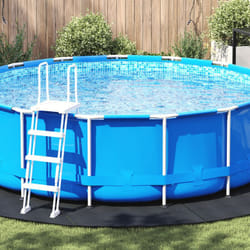 Copertura per Piscina Rotonda Nera Plastica ø 458 cm - Vidaxl