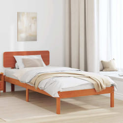 vidaXL Struttura del letto con testiera Marrone cerato 80 x 200 cm