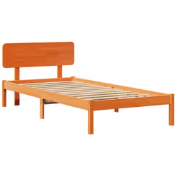 vidaXL Struttura del letto con testiera Marrone cerato 80 x 200 cm - Vista aggiuntiva 2