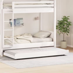 Struttura letto Bianca con doghe in legno naturale Legno di pino - Vidaxl
