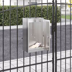 VidaXL 874951 cassetta per la posta Nero Acciaio inox - Vista aggiuntiva 2