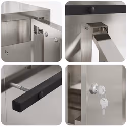 VidaXL 874951 cassetta per la posta Nero Acciaio inox - Vista aggiuntiva 8