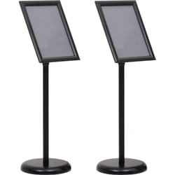 Supporti Pedestal A4 di 2 pz Nero Lega di Alluminio - Vidaxl