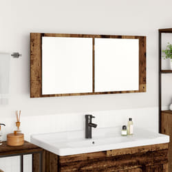 vidaXL Mobile per Specchi LED Legno Vecchio 100x12x45 cm Legno Ingegnerizzato