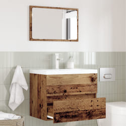 vidaXL Set di Mobili per Bagno a 2 Pezzi Legno Vecchio Legno Ingegnerizzato