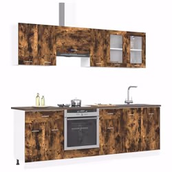 vidaXL Set mobili da cucina Lyon 8 pcs Rovere fumo 240 x 46 x 81.5 cm - Vista aggiuntiva 3
