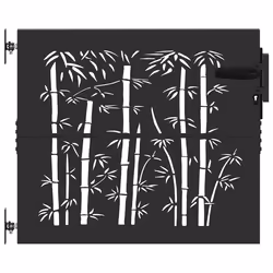 vidaXL Cancello da giardino con blocco Nero 105 x 100 cm - Vista aggiuntiva 2