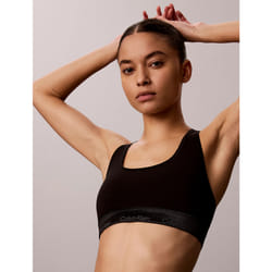 Calvin Klein Brassière sfoderata con banda color metallico - Icon Cotton Modal