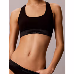 Calvin Klein Brassière sfoderata con banda color metallico - Icon Cotton Modal - Vista aggiuntiva 3