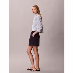 Calvin Klein Camicia corta in popeline di cotone a righe - Vista aggiuntiva 5