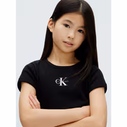 Calvin Klein T-shirt a costine - Vista aggiuntiva 4