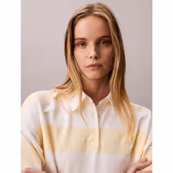 Calvin Klein Miniabito polo a righe in stile college - Vista aggiuntiva 3