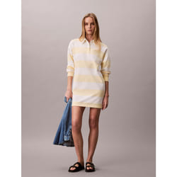 Calvin Klein Miniabito polo a righe in stile college