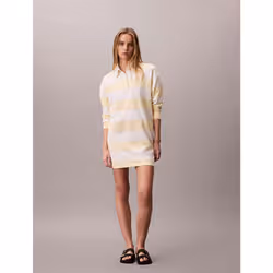 Calvin Klein Miniabito polo a righe in stile college - Vista aggiuntiva 6