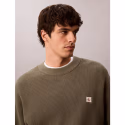 Calvin Klein Maglione lavorato a maglia di cotone a nido d'ape - Vista aggiuntiva 2