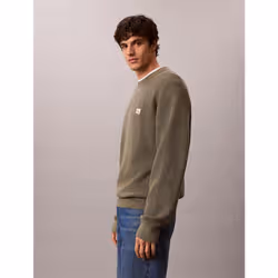Calvin Klein Maglione lavorato a maglia di cotone a nido d'ape - Vista aggiuntiva 4