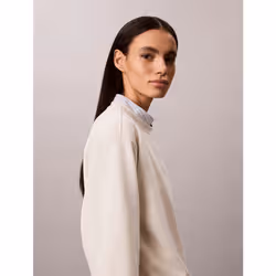 Calvin Klein Felpa in spugna di cotone con monogramma - Vista aggiuntiva 5