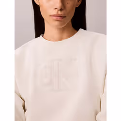 Calvin Klein Felpa in spugna di cotone con monogramma - Vista aggiuntiva 6