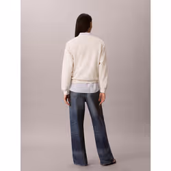 Calvin Klein Felpa in spugna di cotone con monogramma - Vista aggiuntiva 4