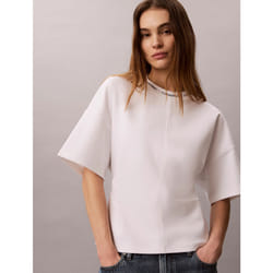 Calvin Klein T-shirt boxy jacquard con logo