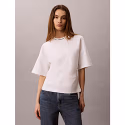 Calvin Klein T-shirt boxy jacquard con logo - Vista aggiuntiva 3