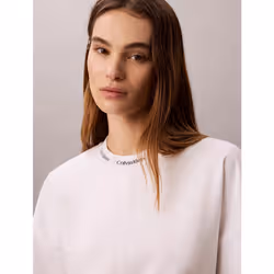 Calvin Klein T-shirt boxy jacquard con logo - Vista aggiuntiva 4