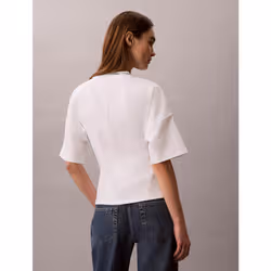 Calvin Klein T-shirt boxy jacquard con logo - Vista aggiuntiva 5