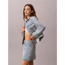 Calvin Klein Giubbotto di jeans a sacchetto Logo Tape - Vista aggiuntiva 6